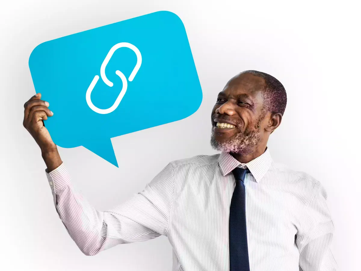 A backlink shown as a vote of confidence between two websites