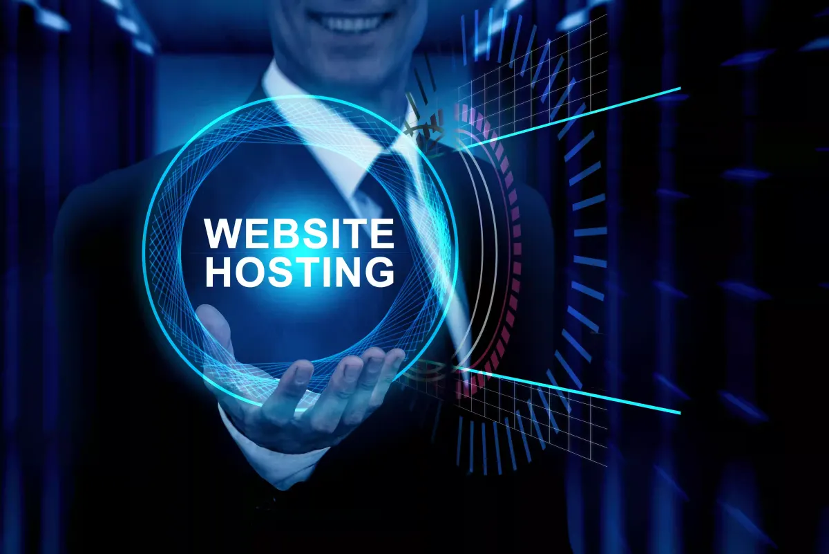 Website hosting shown as servers in a data centre